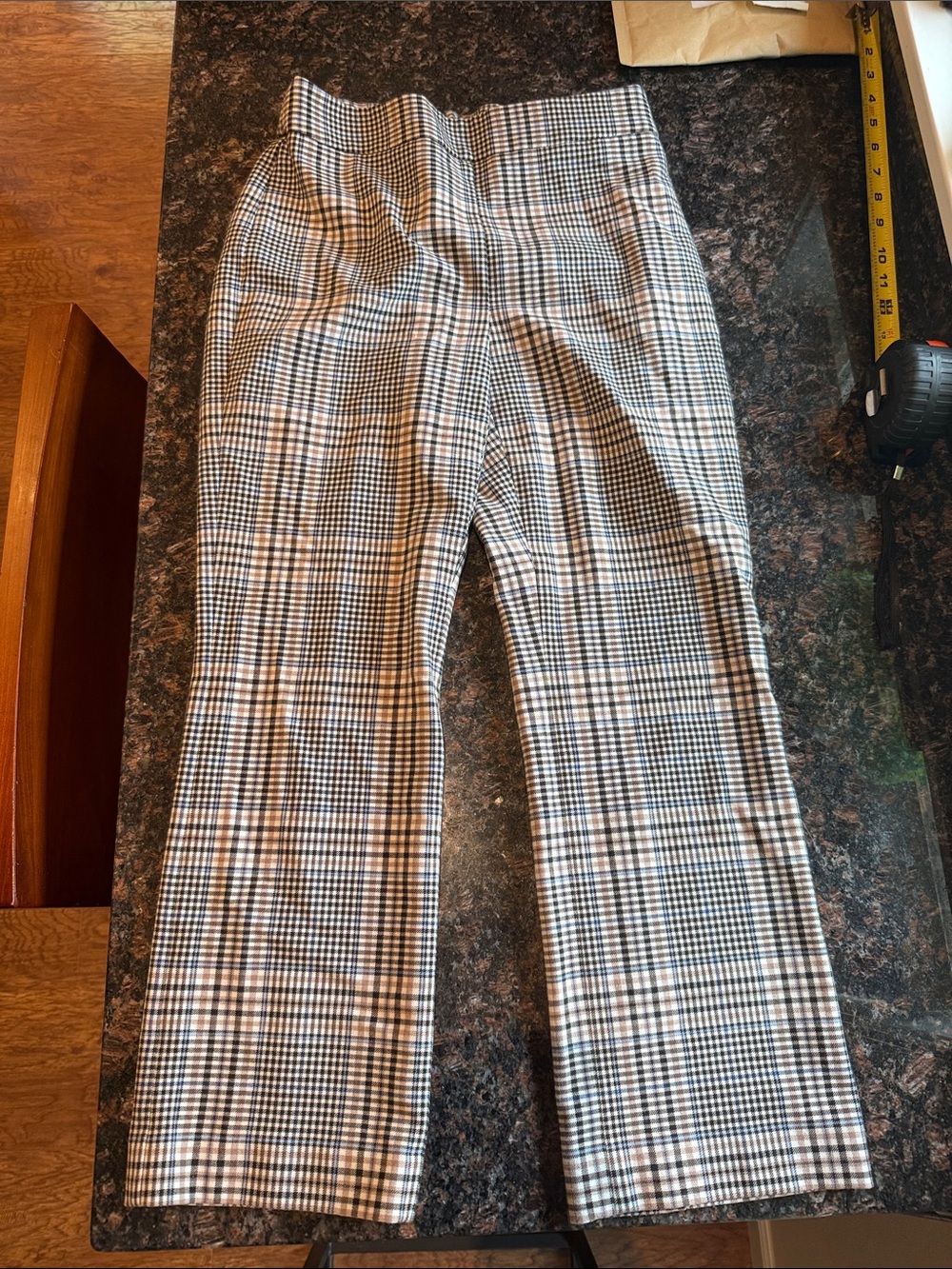 Ann Taylor Petite Plaid Pants cropped